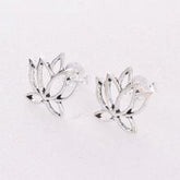 Lotus Flower Stud - Sterling Silver - Majestico Gifts